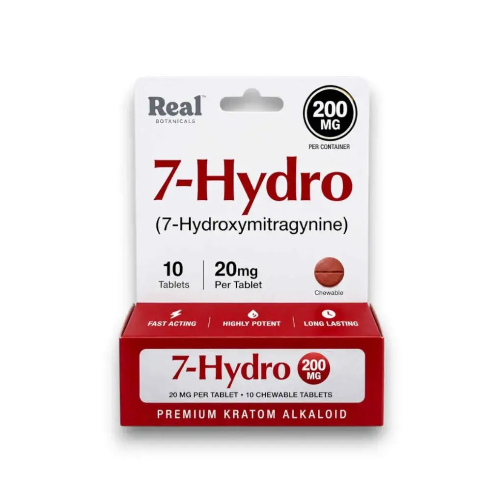 Real Botanicals 7- Hydro 7-OH Chewable Tablet 20mg Display Box