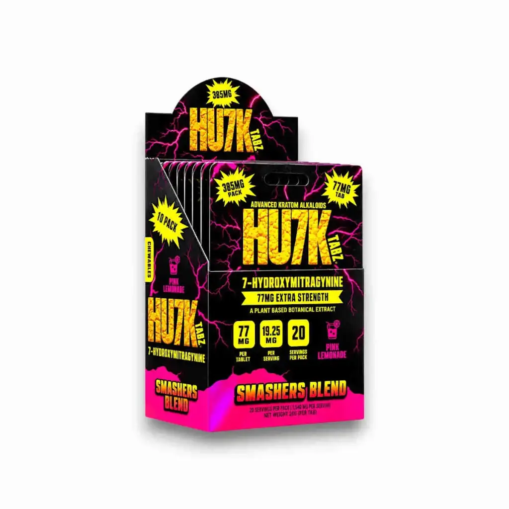 Hu7k 7- Hydroxymitragynine Chewable Tablets Pink Lemonade 77mg Display Box