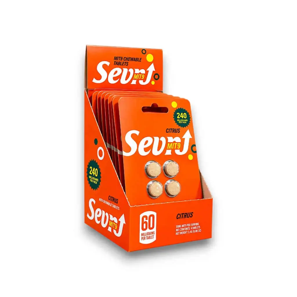 Sevn MIT 9 Chewable Tablets Citrus 60mg Display Box of 10