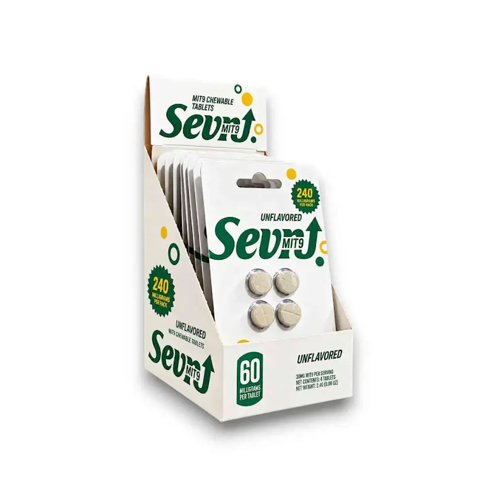 Sevn MIT 9 Chewable Tablets Unflavored 60mg Display Box of 10