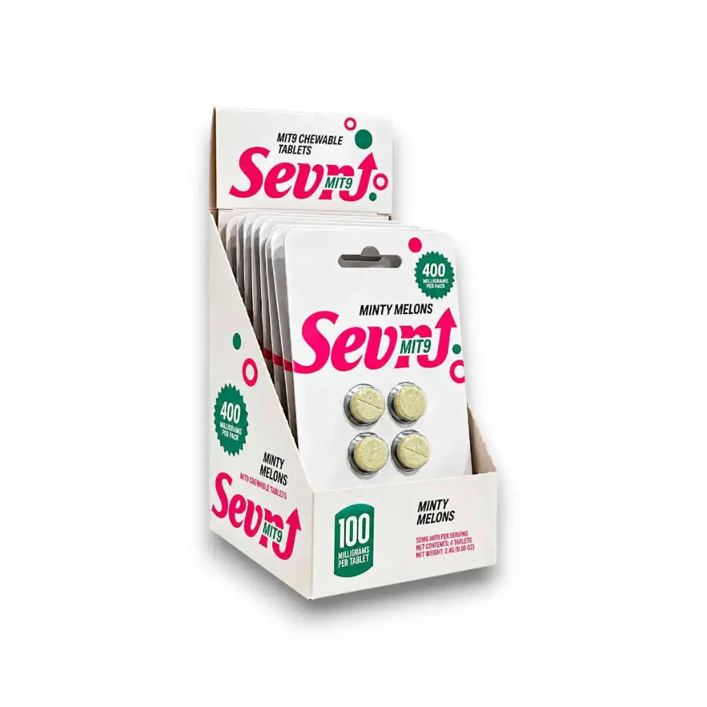 Sevn MIT 9 Chewable Tablets Minty Melons 100mg Display Box of 10