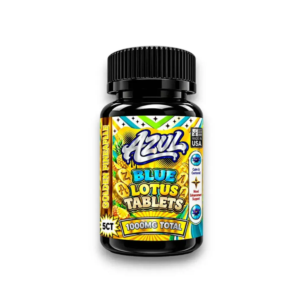 Azul Blue Lotus Chewable Tablets Golden Pineapple 200mg Display Box of 6