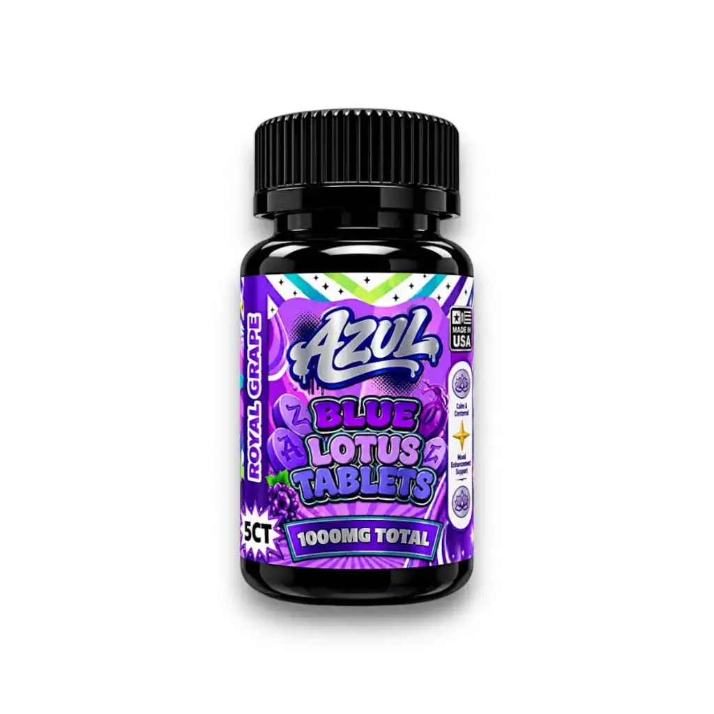 Azul Blue Lotus Chewable Tablets Royal Grape 200mg Display Box of 6