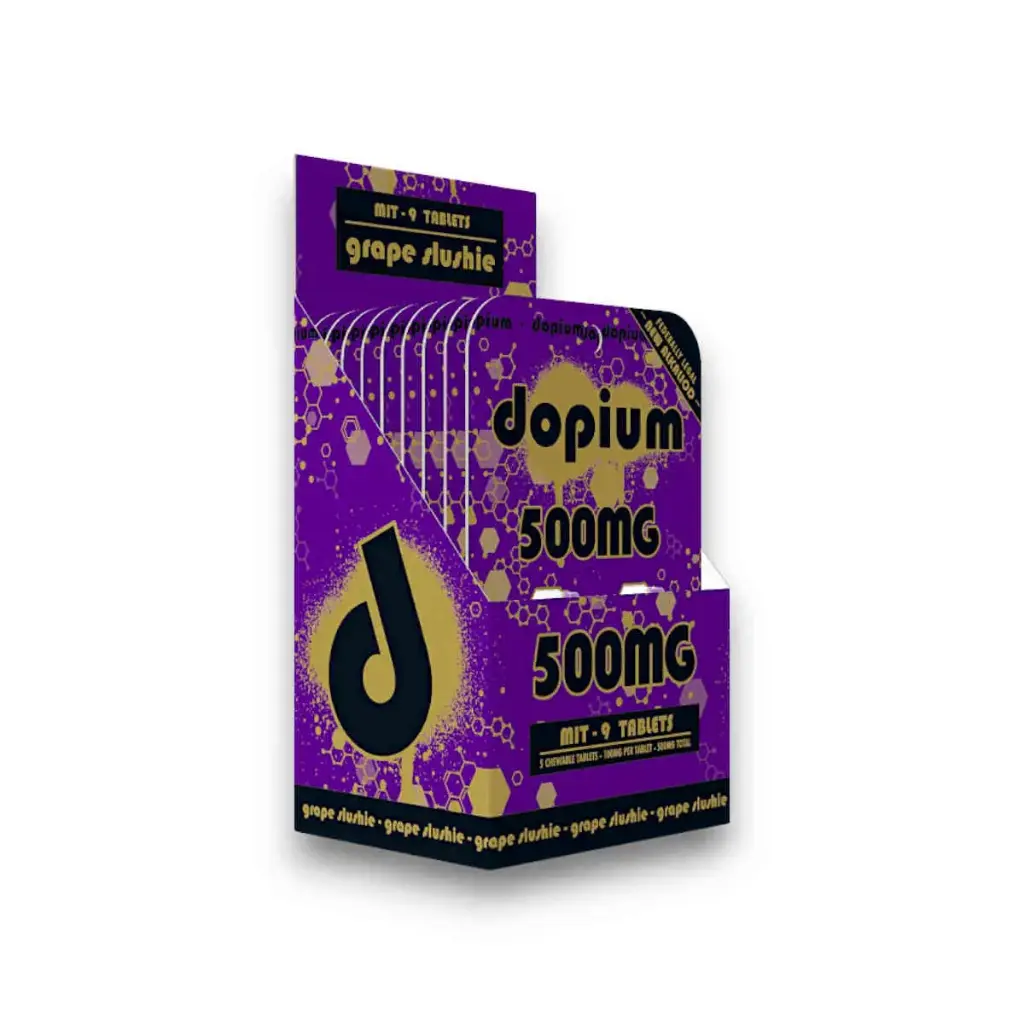 Dopium MIT 9 Chewable Tablet Grape Slushie 100mg Display Box