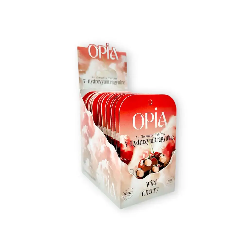 Opia 7 Hydroxymitragynine Chewable Tablets Wild Cherry 80mg Box