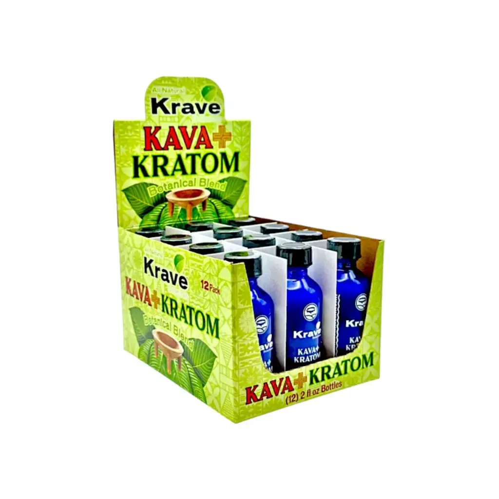 Krave Kava + Kratom Shot 2oz Box