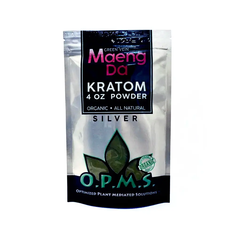 OPMS Silver Maeng Da Kratom Powder Green Vein