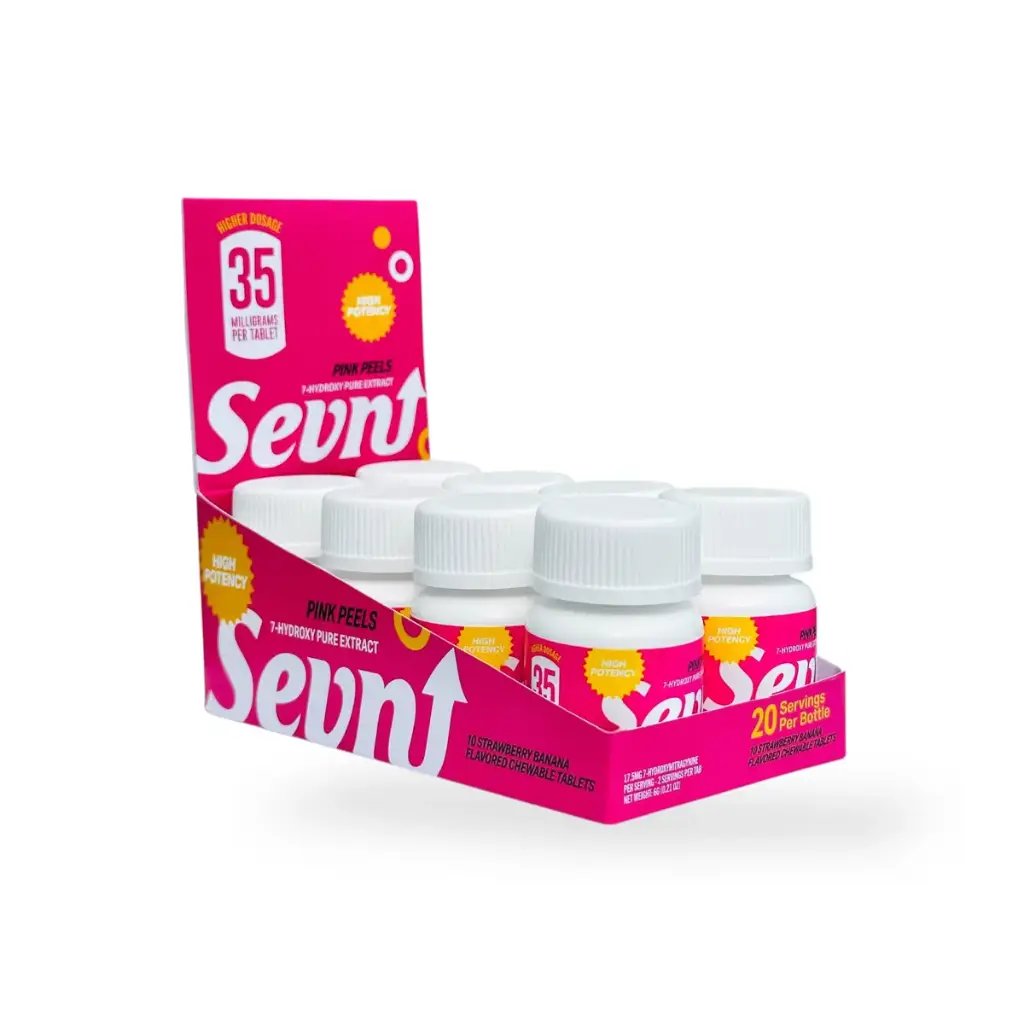 Sevn 7-Hydroxy Tablet Pink Peels Strawberry Banana 35mg Box
