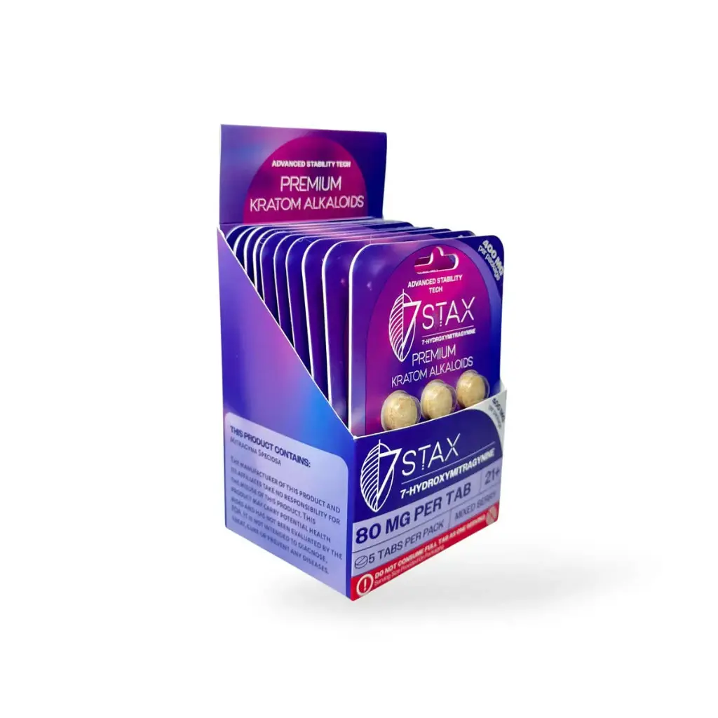 7 Stax 7 Hydroxymitragynine Tablets Mixed Berry 80mg Display Box