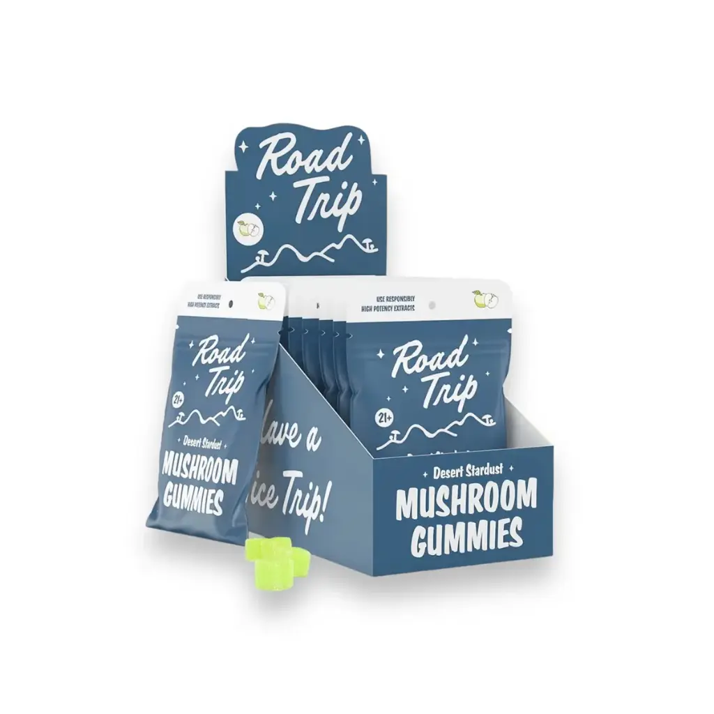Road Trip Desert Stardust Mushroom Gummies Green Apple Display Box of 10