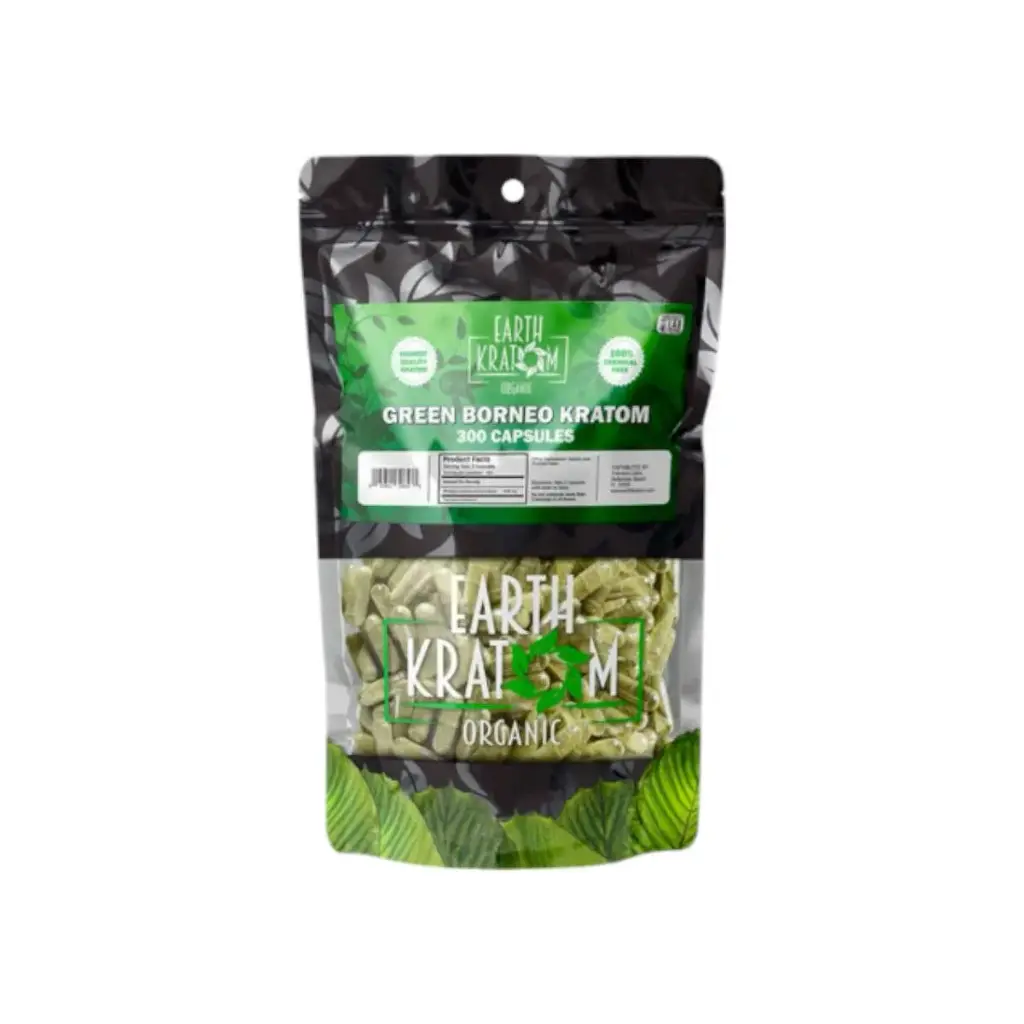 Earth Kratom Green Borneo Capsules