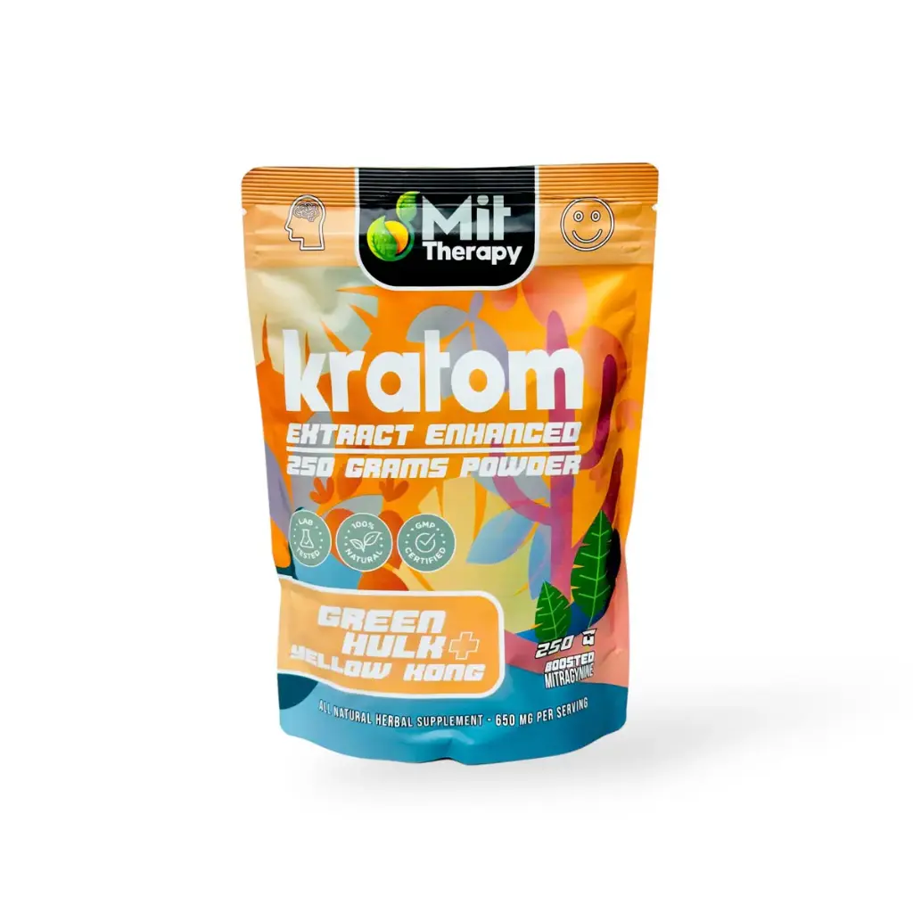 Mit Therapy Kratom Extract Powder Green Hulk + Yellow Kong
