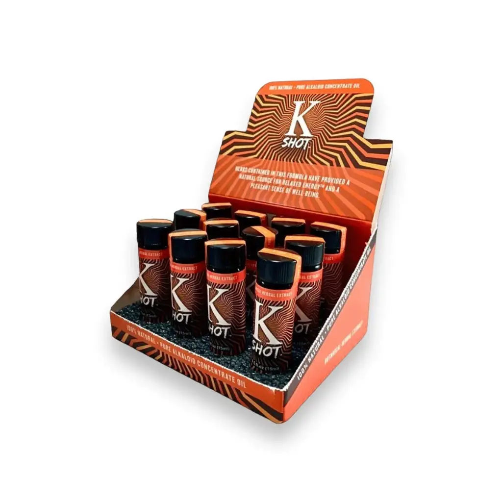 K Shot Kratom Extract 15mL Display Box of 12