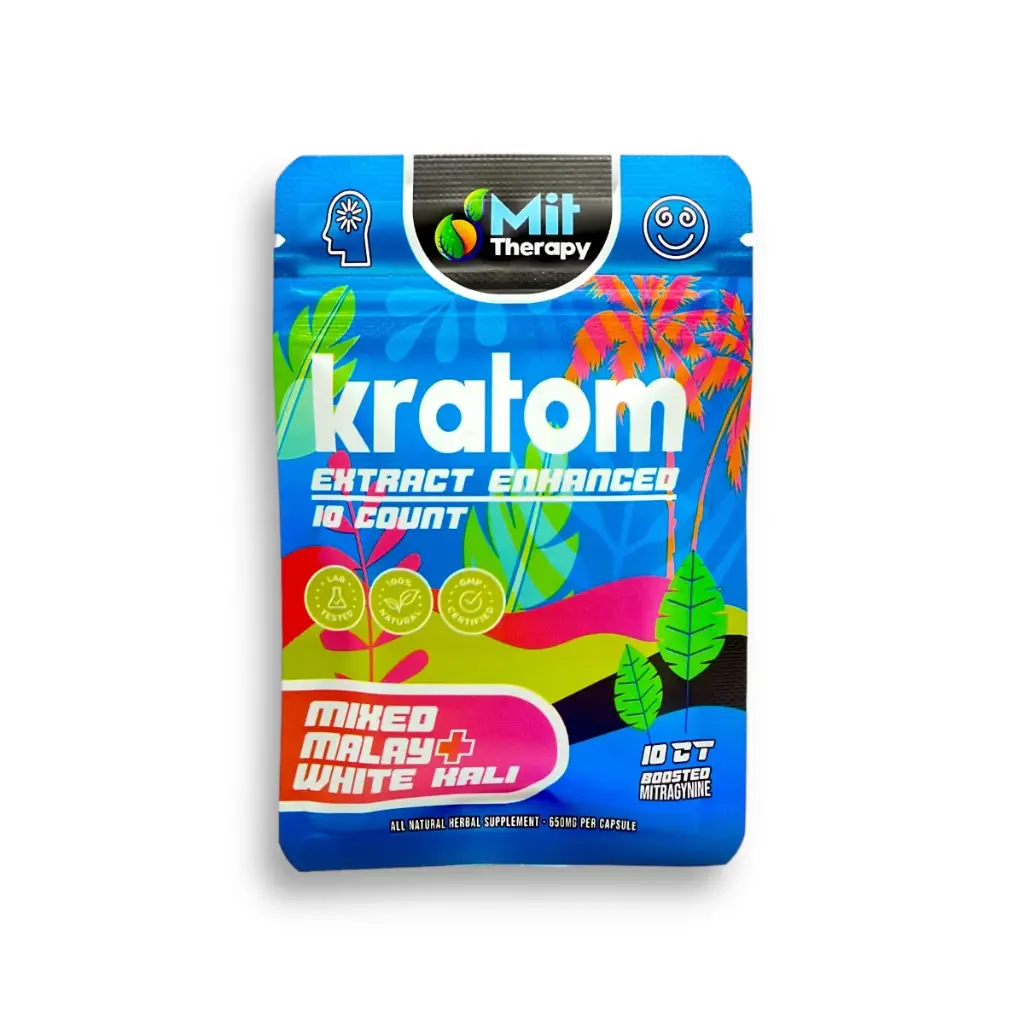 Mit Therapy Kratom Extract Capsules  Mixed Malay + White Kali