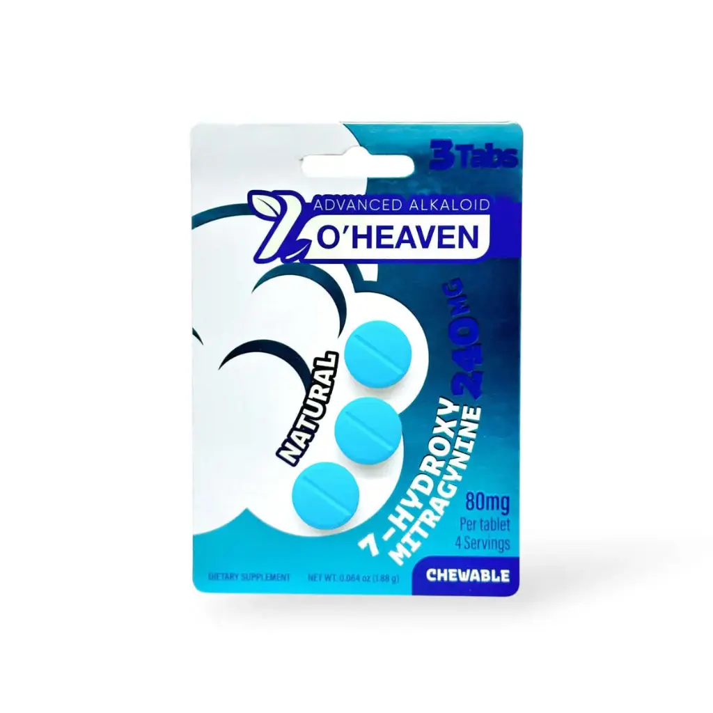 7 O'Heaven 7- Hydroxymitragynine  Chewable Tablets Natural 80mg Per Tablet
