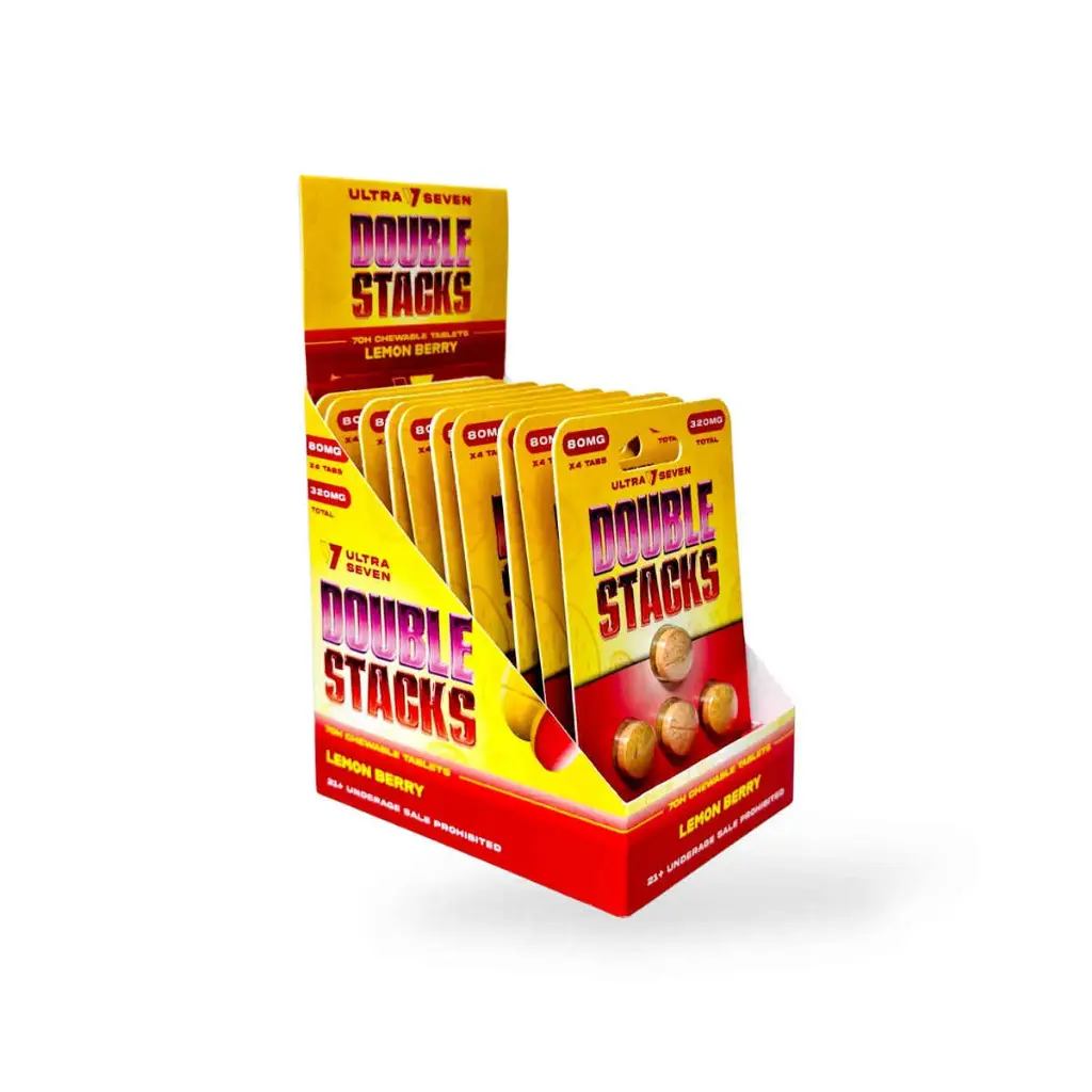 Ultra Seven Double Stacks 7-Oh Chewable Tablets Lemon Berry 80mg Box