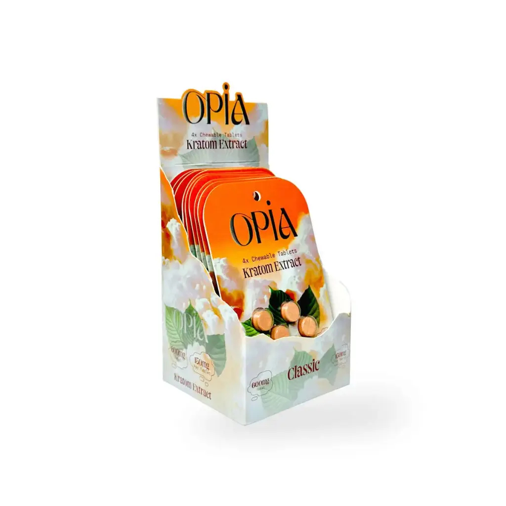 Opia Kratom Extract Chewable Tablets Classic 150mg Box