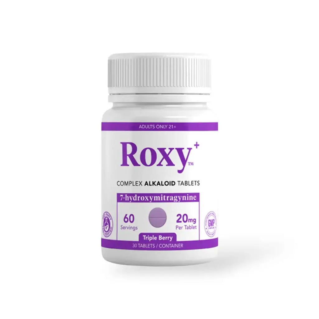 Roxy Complex Alkaloid 7-hydroxymitragynine Tablets Triple Berry 20mg Box