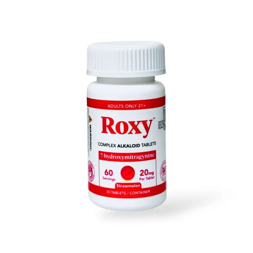 Roxy Complex Alkaloid 7-hydroxymitragynine Tablets Strawmelon 20mg Box