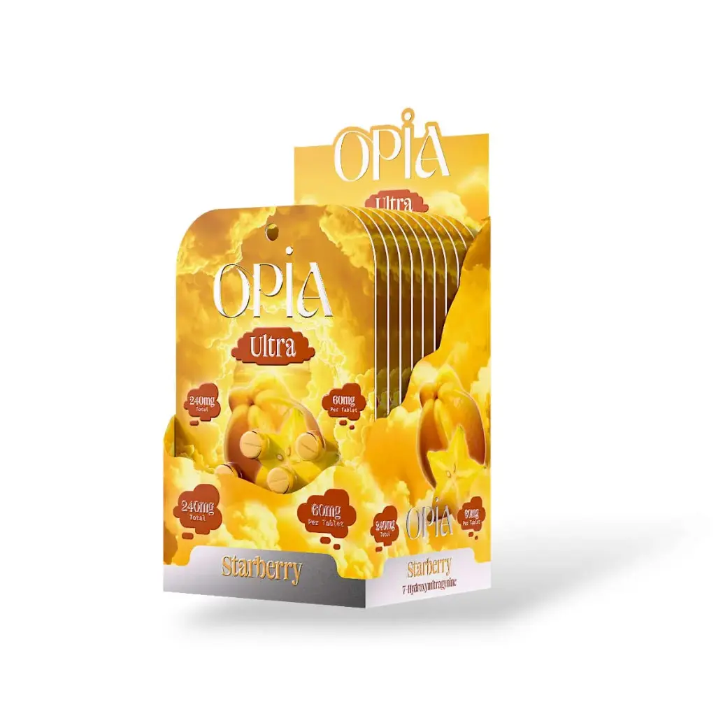 Opia Ultra 7-OH High Potency Starberry Chewable 60mg Display Box of 10