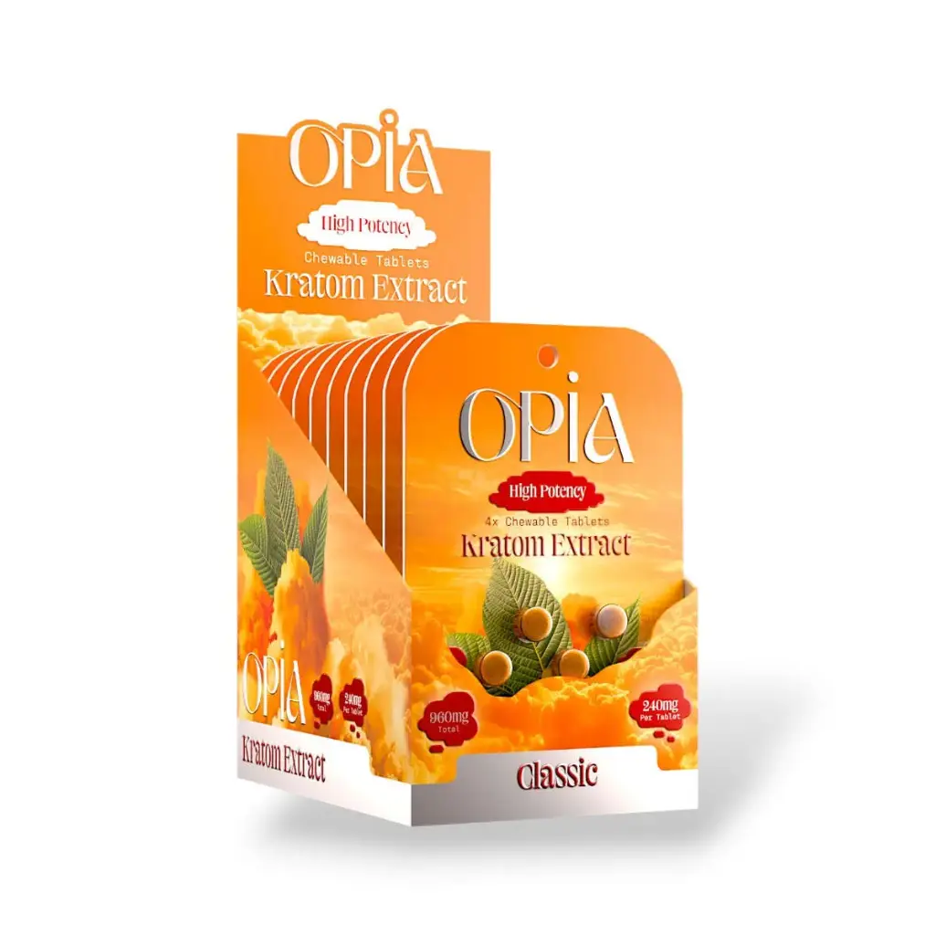 Opia Kratom Extract Classic Tablet 240mg Display Box of 10