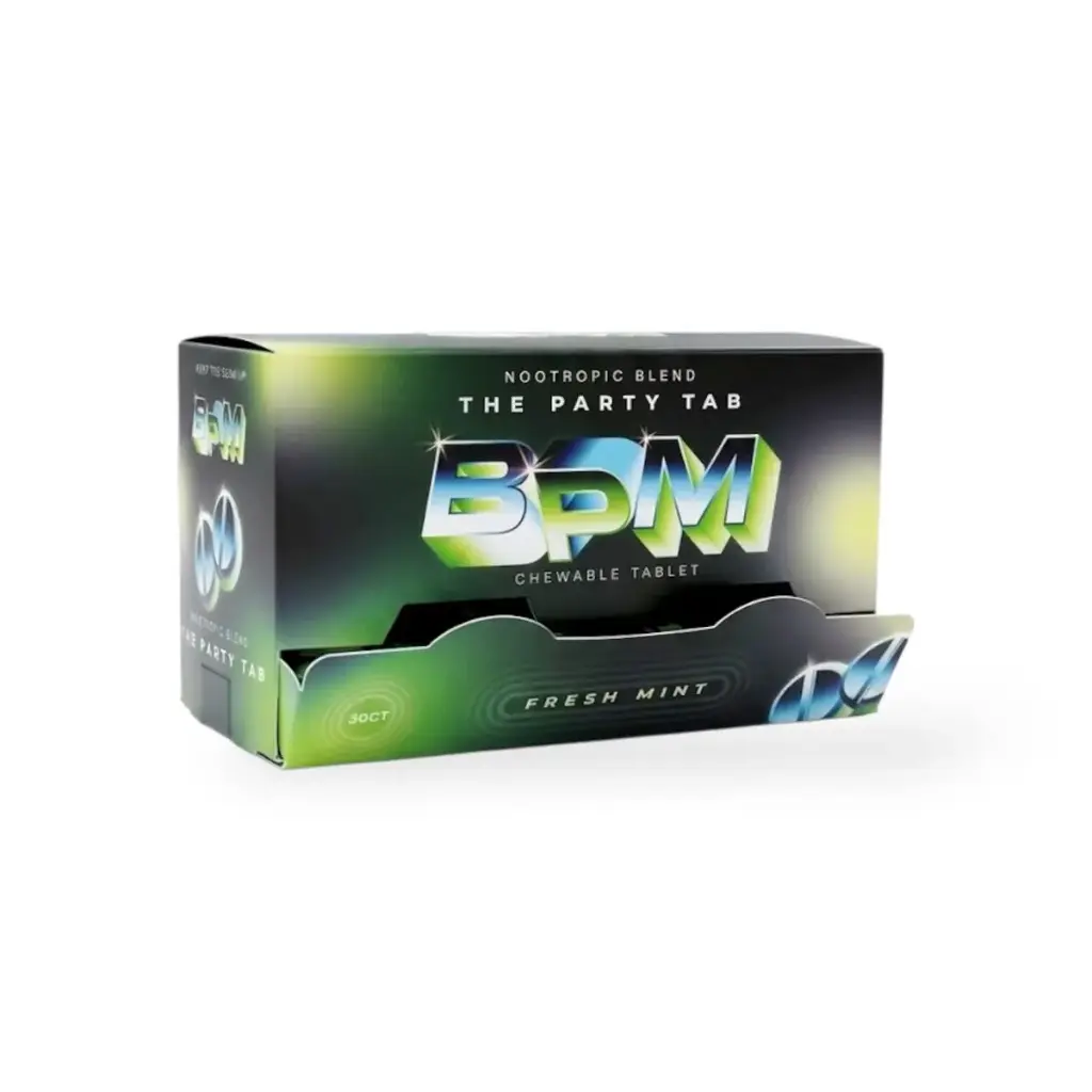 BPM Nootropic Blend Chewable Tablet Fresh Mint 1000mg Display Box of 30