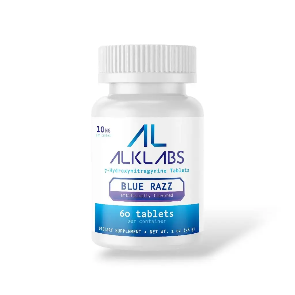 AlkLabs 7- Hydroxymitragynine Blue Razz 10mg Tablet Display Box