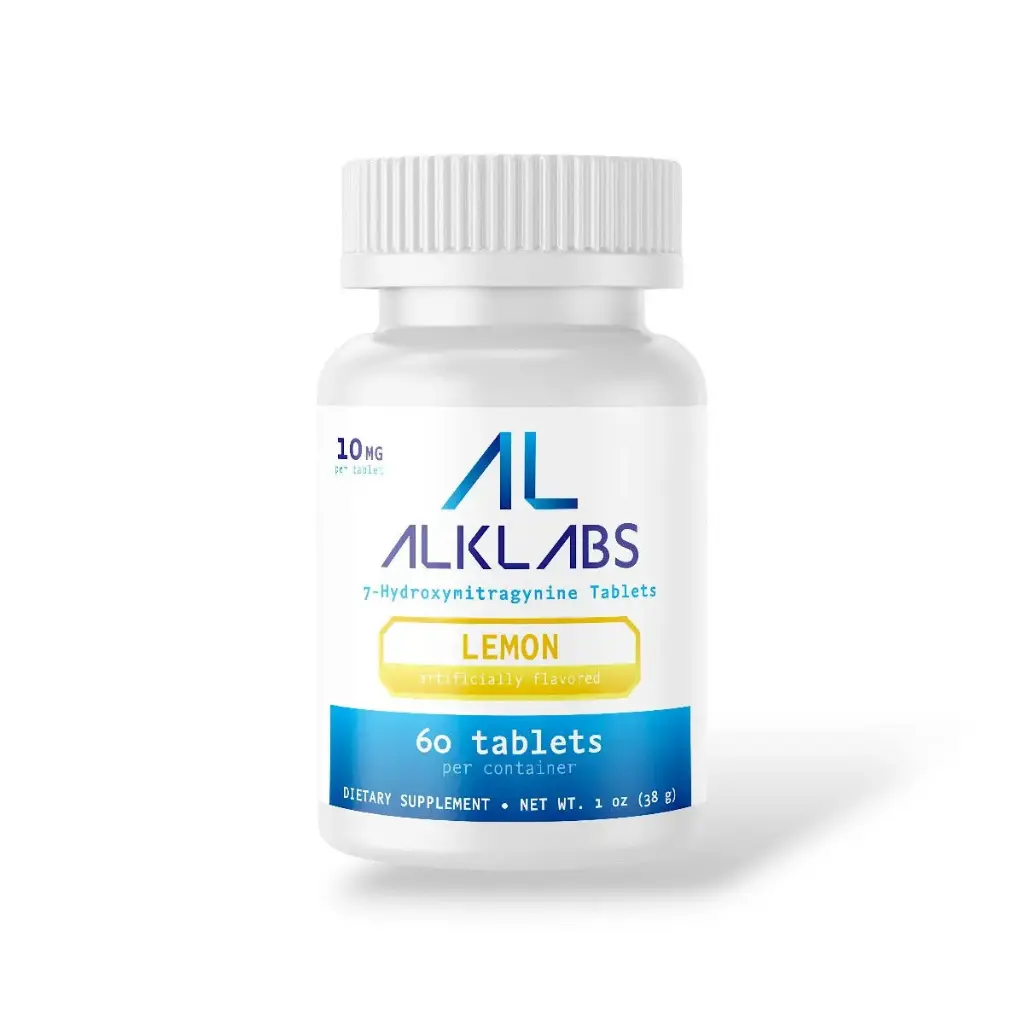 AlkLabs 7- Hydroxymitragynine Lemon 10mg Tablet Display Box
