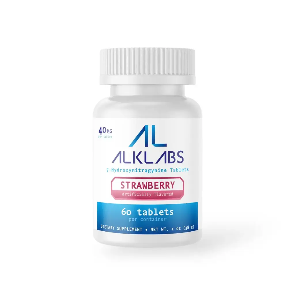 AlkLabs 7- Hydroxymitragynine Strawberry 40mg Tablet Display Box