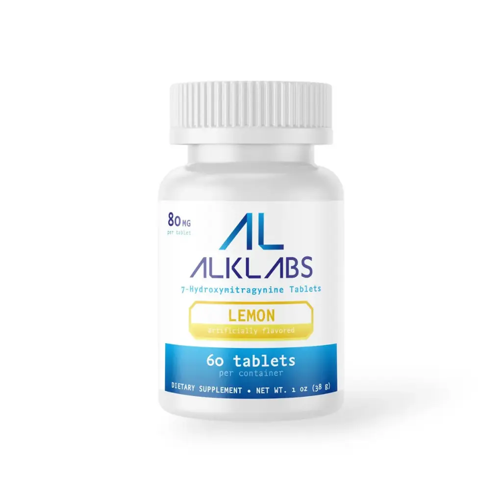AlkLabs 7- Hydroxymitragynine Lemon 80mg Tablet Display Box