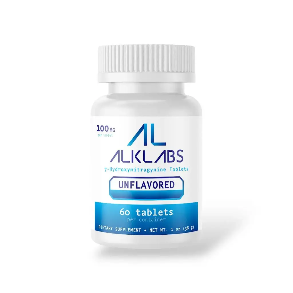 AlkLabs 7- Hydroxymitragynine Unflavored 100mg Tablet Display Box