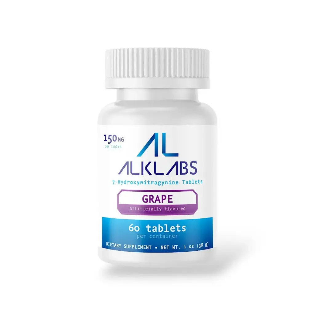 AlkLabs 7- Hydroxymitragynine Grape 150mg Tablet Display Box