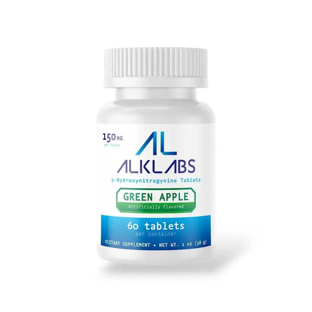 AlkLabs 7- Hydroxymitragynine Green Apple 150mg Tablet Display Box