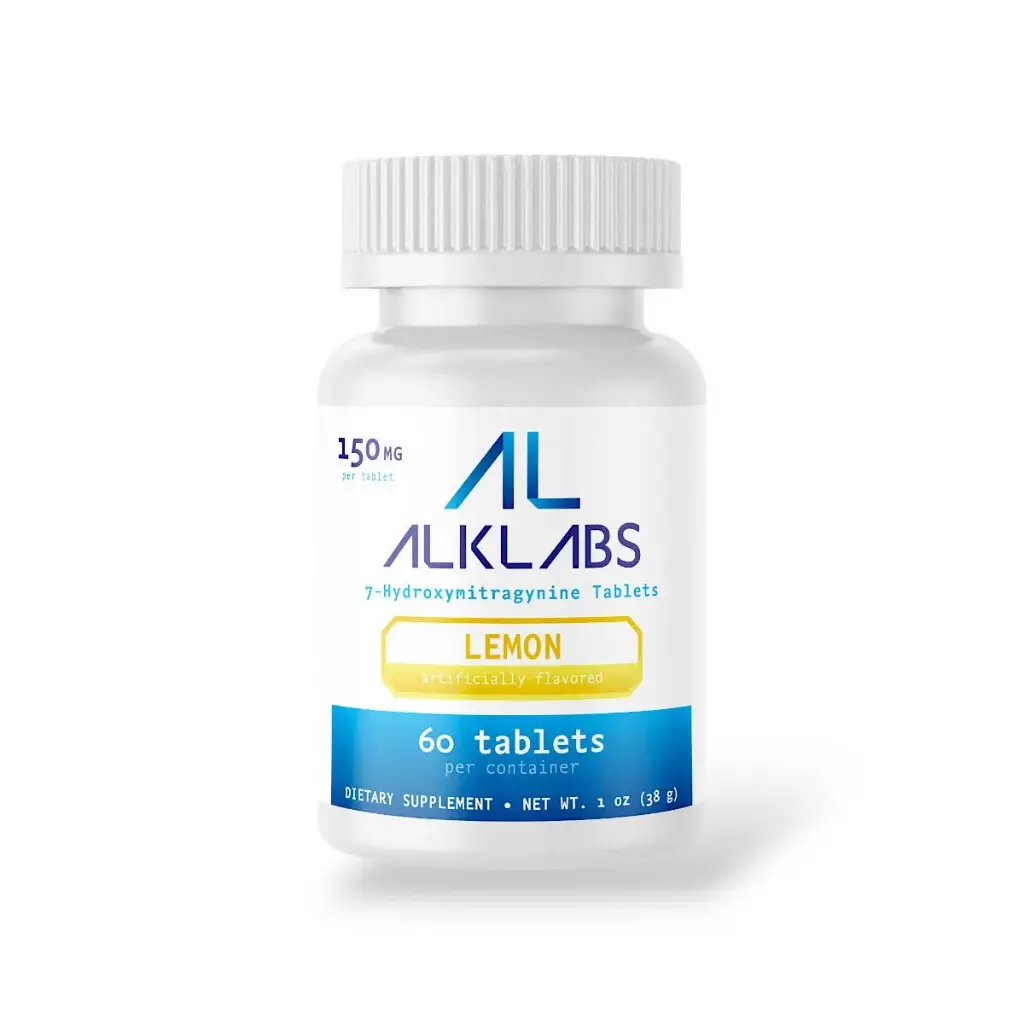 AlkLabs 7- Hydroxymitragynine Lemon 150mg Tablet Display Box