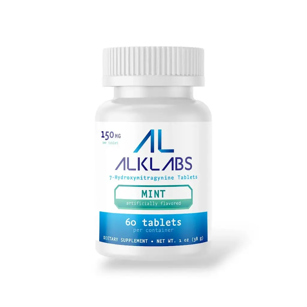AlkLabs 7- Hydroxymitragynine Mint 150mg Tablet Display Box