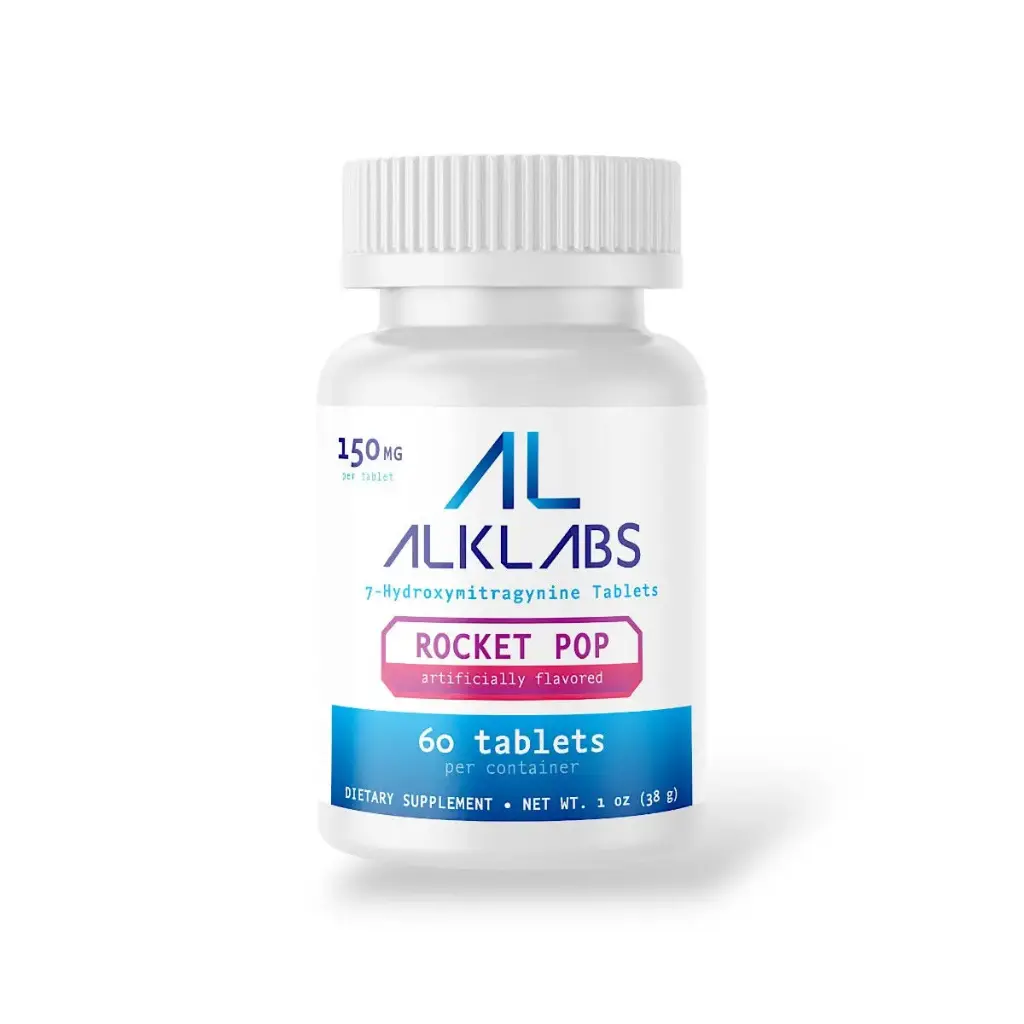 AlkLabs 7- Hydroxymitragynine Rocket Pop 150mg Tablet Display Box